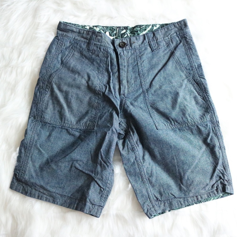 GAP Tropical Leaf Blue and Green Reversible Shorts